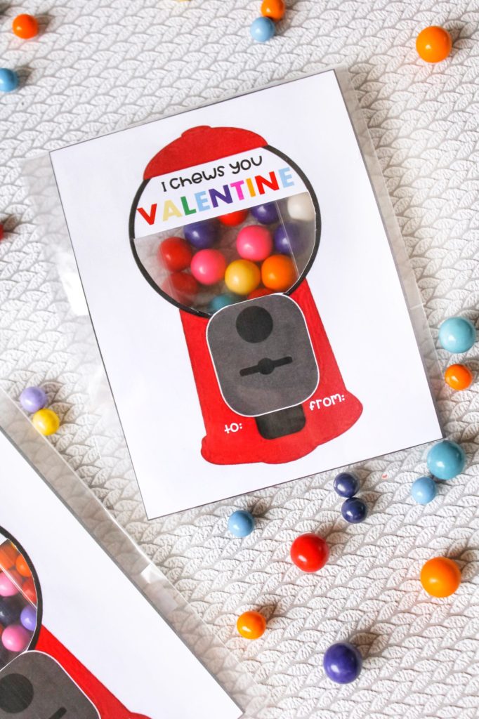 Printable Valentine's Day Gumball Cards I 